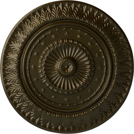 Christopher Ceiling Medallion, Hand-Painted Green Gold, 26 5/8OD X 2 1/4P